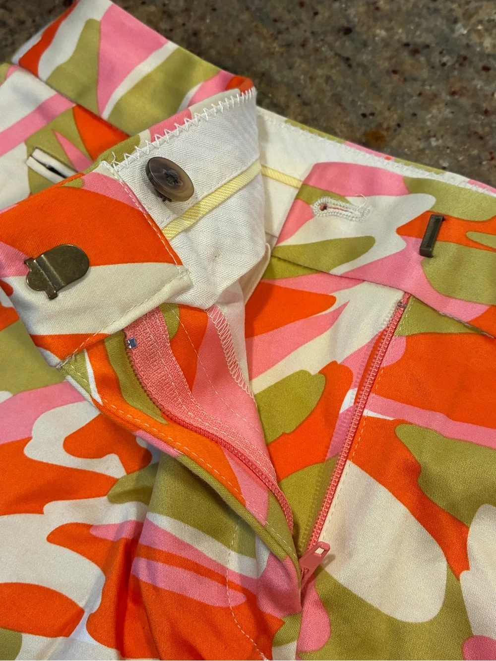 J Crew Woman’s Pink, Red, White & Green Printed Mini Skirt, Size: 8